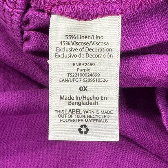 Terra And Sky Women's 0X Soft Trim Short Elastic Back Drawstring Front 2 Pocket - Picture 6 of 14